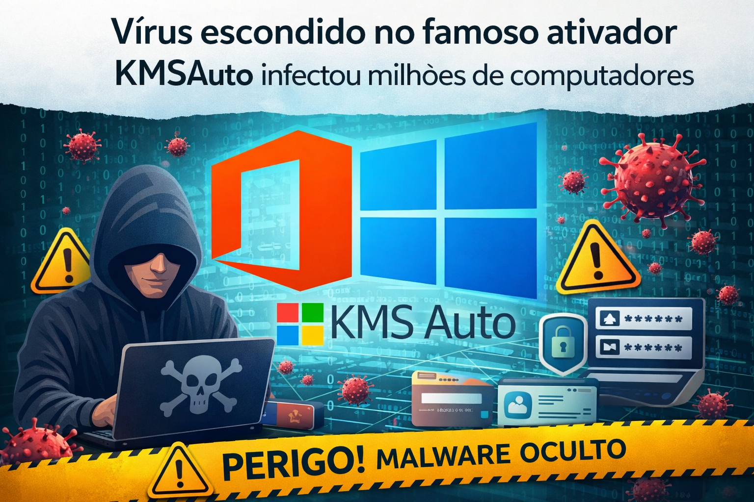 Vírus escondido no famoso ativador KMSAuto infectou milhões de computadores